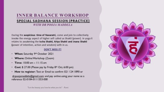 Navaratri Workshop Oct 2021