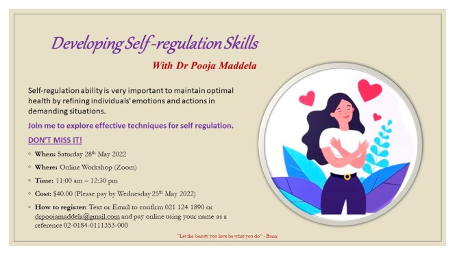 Self redulation Workshop May 28th 2022
